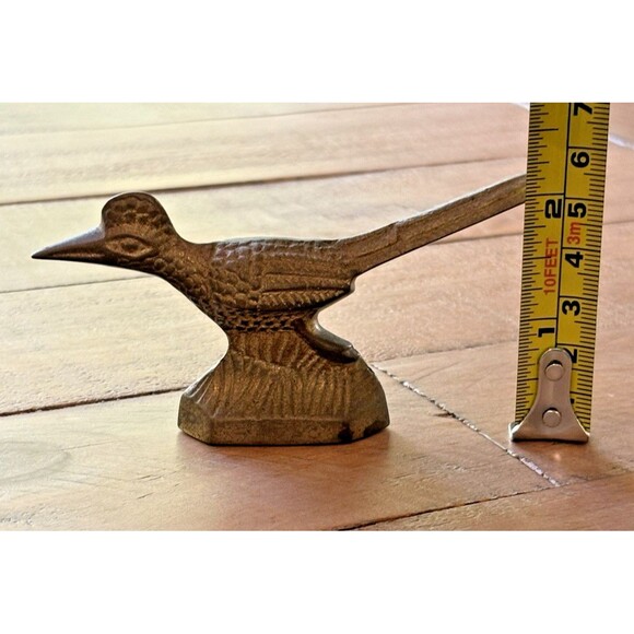 Vintage MCM Brass Road Runner Bird Figurine 4 Inches - Picture 9 of 10